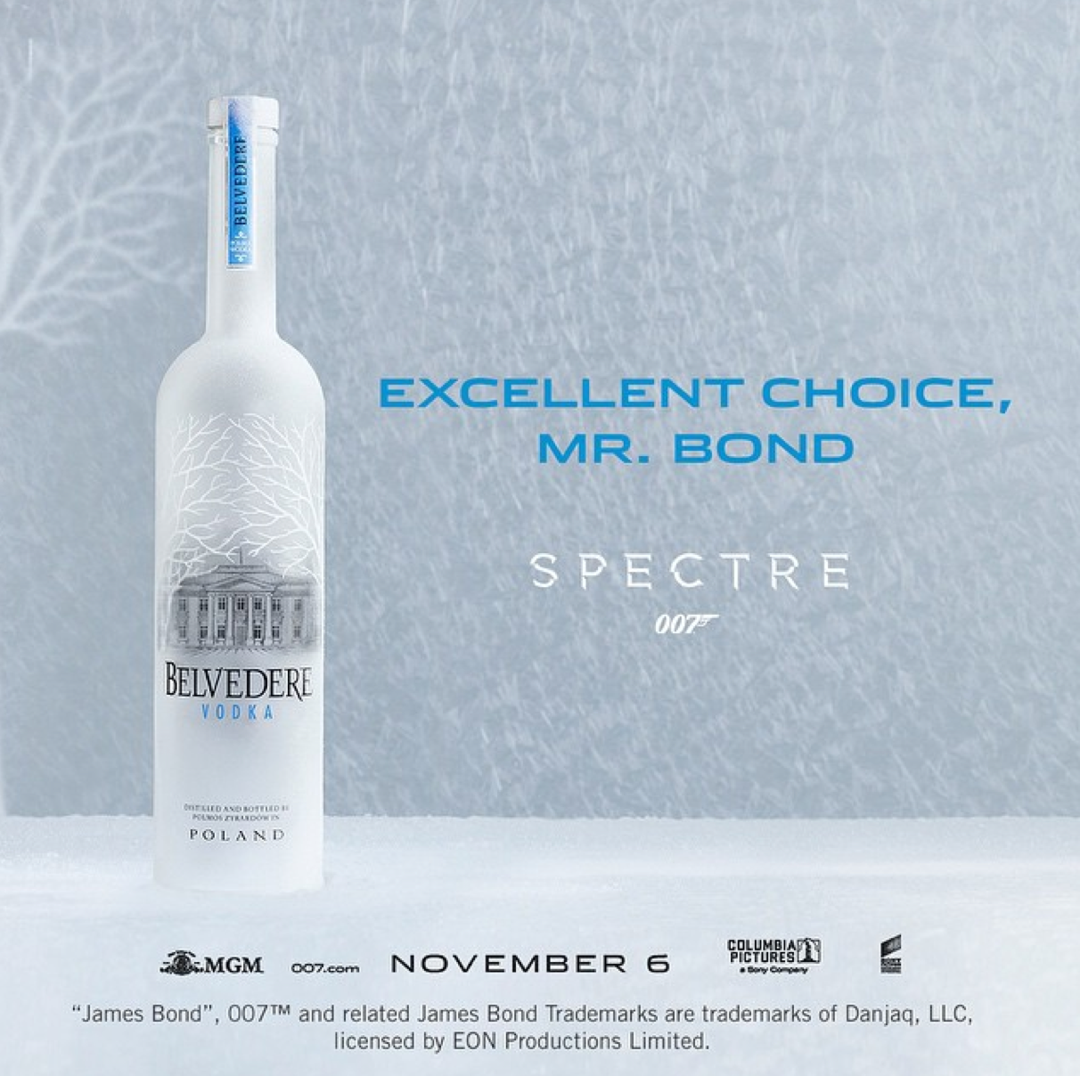 Belvedere Vodka 007 Lite Up Limited Edition Bottle , 1.75 Liter