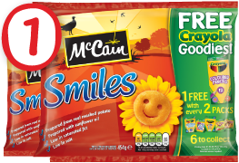 McCain Smiles Launches FREE Crayola Goodies Giveaway