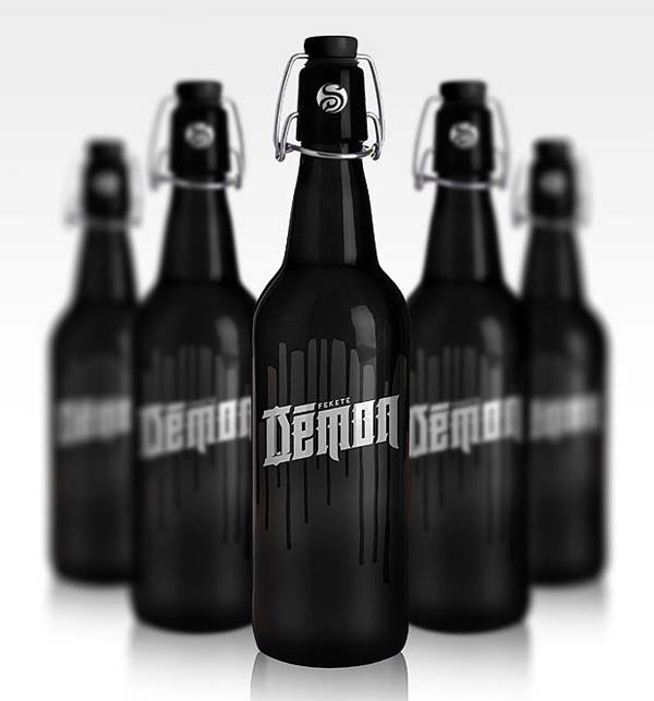 Fekete ‘Démon’ Beer Packaging Looks Dark & Edgy Enough For The Devil