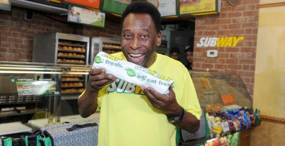 Pele Introduced as Global Brand Ambassador for Subway Restaurants
