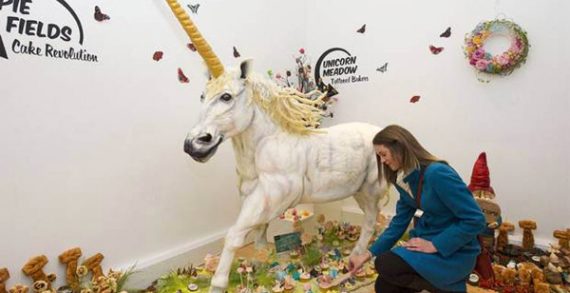 Food Artists Make Life-Sized Unicorn Cake Filled With Rainbow Layers