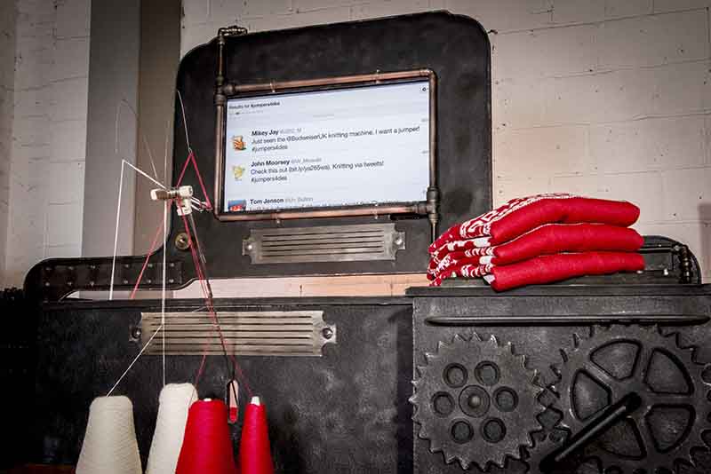 Twitter powered knitting machine unveiled