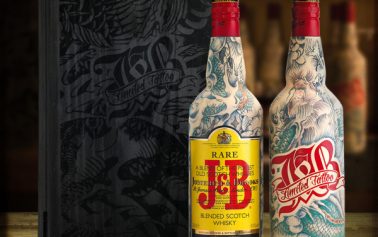 Whisky Bottles That Look Like They Are Covered In Tattooed Skin