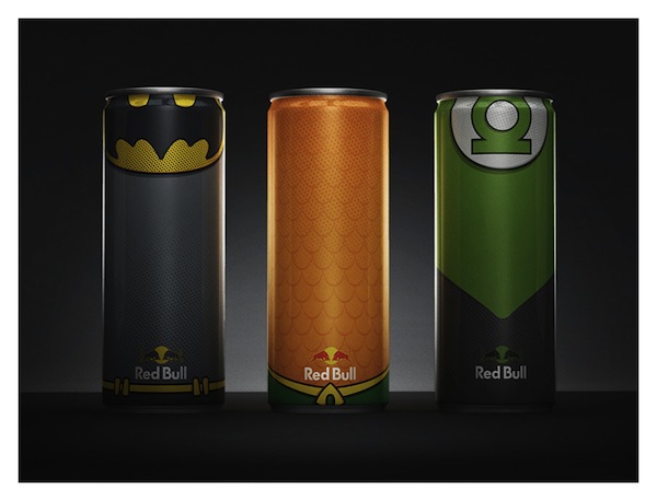 Designer Dresses Up The Red Bull Can In The Uniforms Of Superheroes