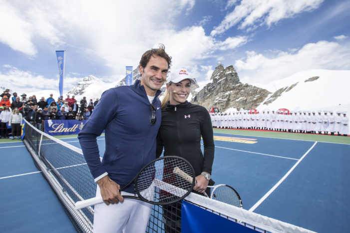 Roger Federer Opens Lindt Swiss Chocolate Heaven At The Jungfraujoch “Top of Europe”
