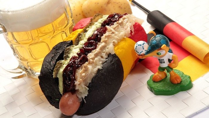 Brazilian Food Vendor Makes Delicious World Cup-Themed Hot Dogs