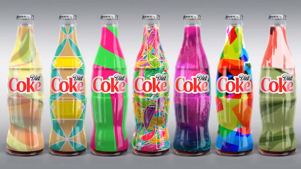 Diet Coke Prints Two Million Unique Bottle Designs In Different Colours