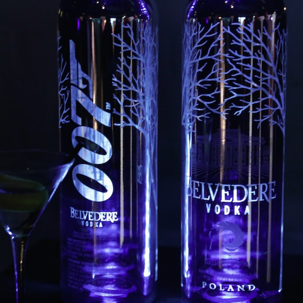 Belvedere vodka martinis for Bond in Spectre