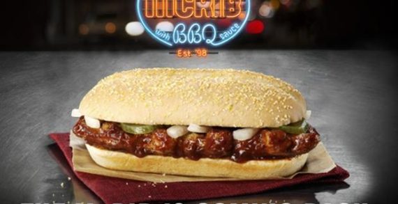 McRib Will Return To McDonald’s For The New Year