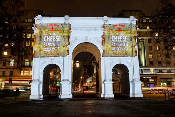 Anchor Cheddar Lights up London to Help Save the Cheese Sandwich