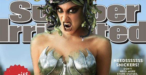 Snickers Swaps Sexy Magazine Cover Model For A Scary-Looking Medusa In Witty Ad
