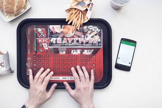 This KFC Paper Tray Doubles As A Wireless Keyboard For Smartphones