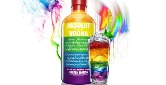 Absolut ‘Raises A Glass To Love’ With Limited Edition Rainbow Coloured Bottle
