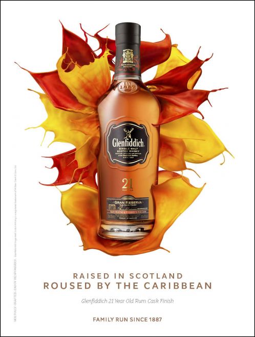Glenfiddich Brings Single Malts to Life with Beauty Imagery