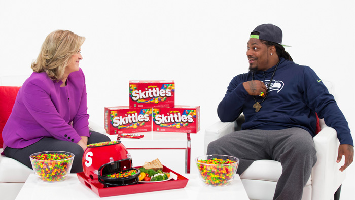 NFL Star Marshawn Lynch Kicks Off New Season by Selling Skittles