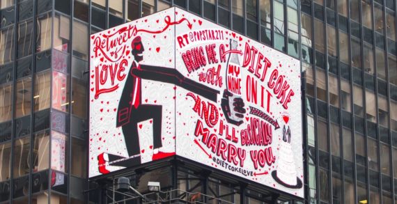 Diet Coke Turns Fan Tweets into Artwork on Billboard in Times Square