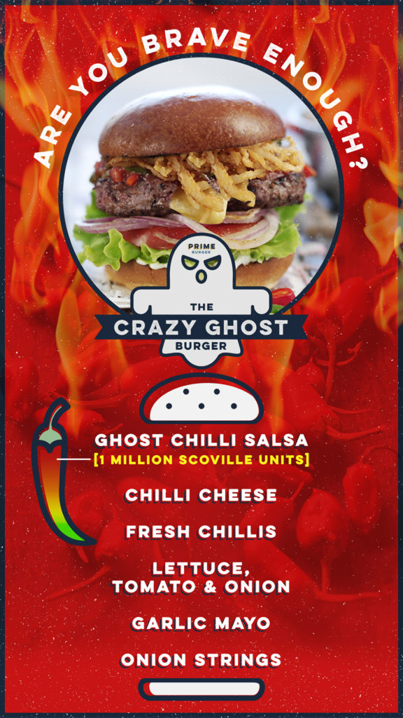 Ghost Chilli Pepper Burger Lands at London’s Prime Burger for Halloween