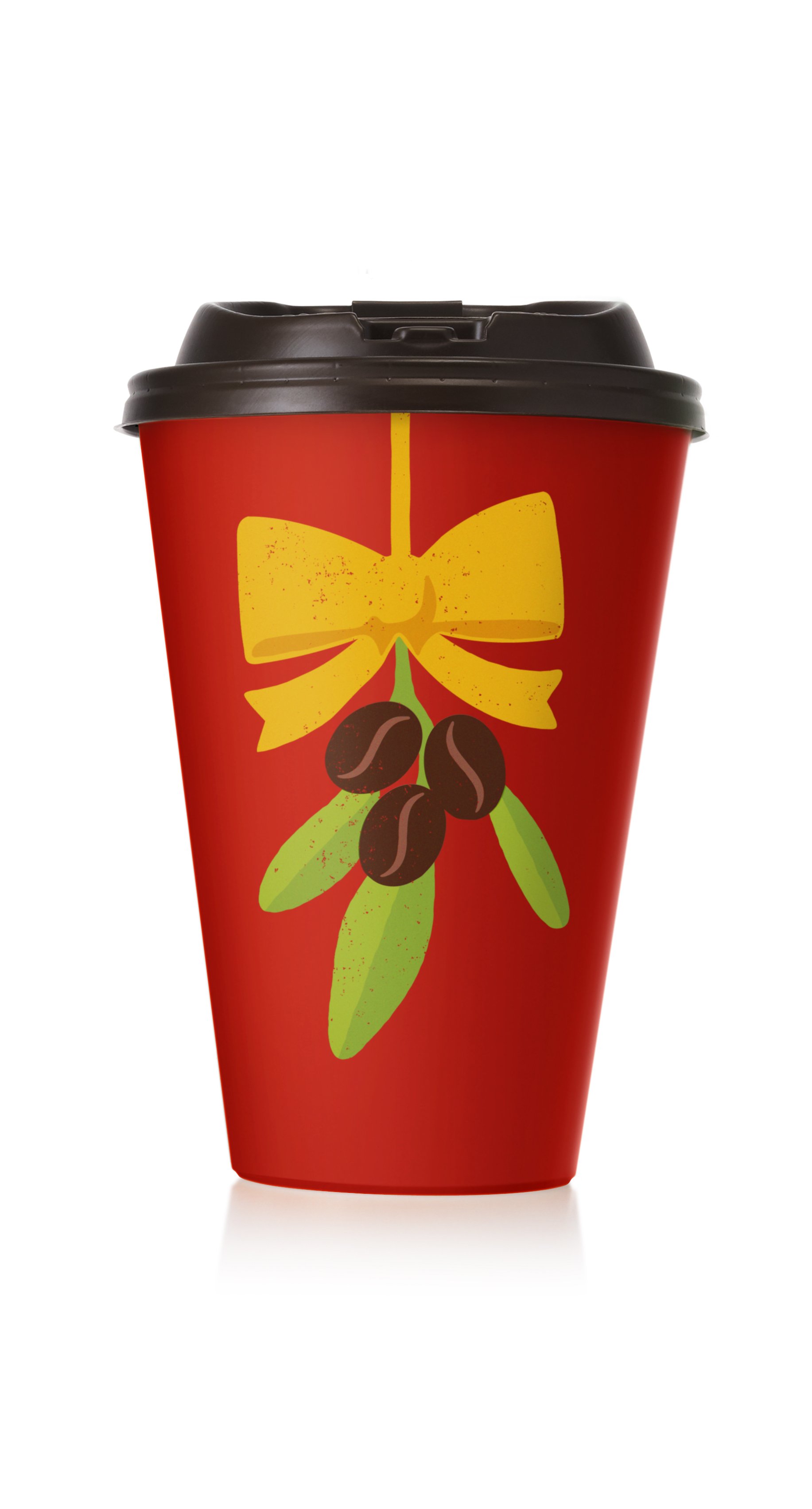 BK Coffee Cup Mistletoe