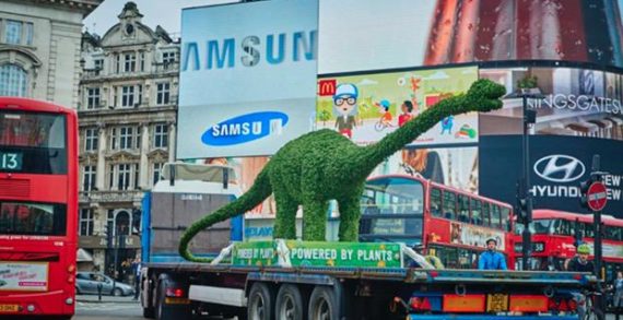 Flora Kicks off New Campaign with 750kg Dinosaur Made of Plants