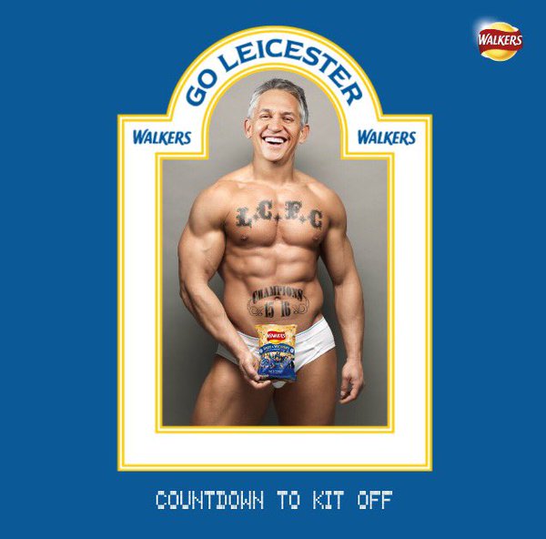 Walkers Strips Gary Lineker to His Undies in Leicester City Tactical Ad