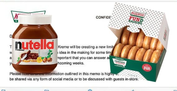 Krispy Kreme’s ‘Leaked’ Memo Suggesting Nutella Filling Goes Viral