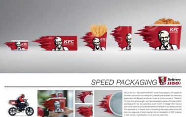 KFC Thailand Creates Packaging to Convey the Message of Speed