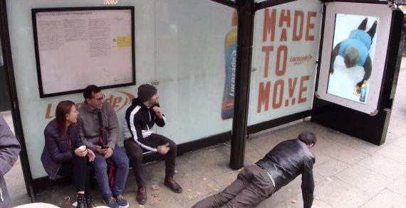 Lucozade Sport Surprises Unsuspecting Commuters with Impromptu Fitness Sessions at a Bus Shelter