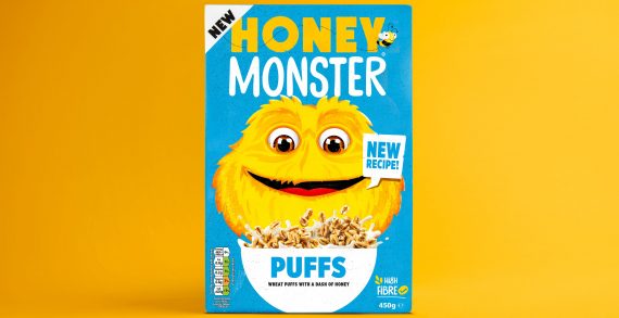 Honey Monster Puffs’ Rebrand Looks to Put them Back at the Head of the Breakfast Table
