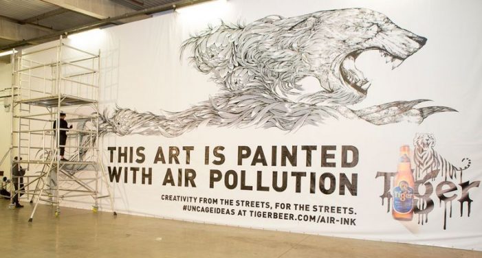 Tiger Beer Unites Innovators & Artists to Beautify City Streets with Ink Made from Air Pollution