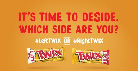 Twix Escalates Rivalry Between Left and Right Twix by Giving them their Own Packs