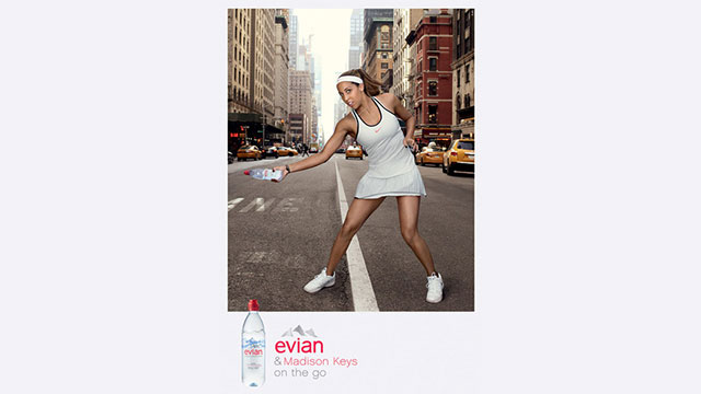 evian Launches 750ml Sport Cap with New Ambassador Madison Keys