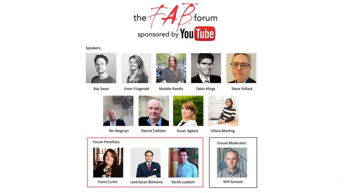 The FAB Awards Announce Speakers & Panelists for the YouTube Supported FAB Forum