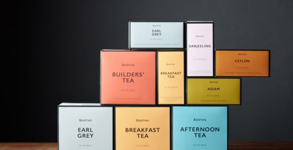 Smith&+Village Rebrand Booths Tea Range with Bold Colour Palette