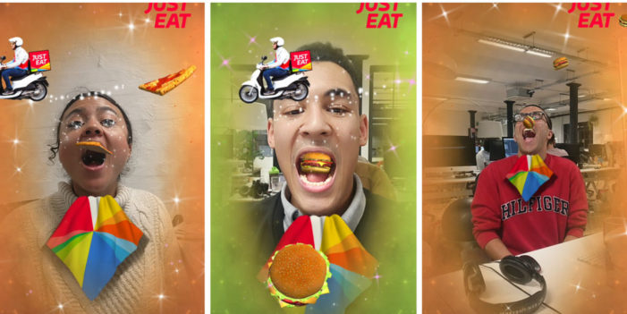 Just Eat Embraces AR to Shower Facebook Users in its Food
