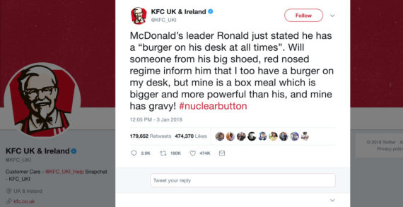 KFC Takes a Page Out of Donald Trump’s Playbook in Parody Tweet About McDonald’s