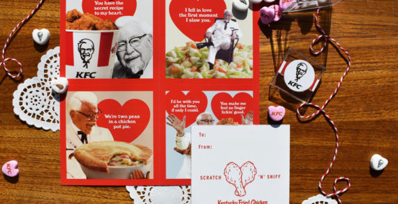 KFC Helps Spread the Love with the Sensual Scent of Fried Chicken Scratch ‘N’ Sniff Valentine’s Day Cards
