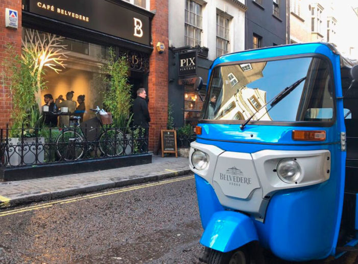 Café Belvedere Transport Guests in Tuk Tuks to Their Pop-Up Bar During London Fashion Week