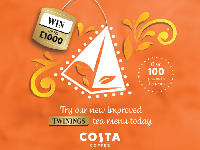 Be Served a Golden Tea Tag at Costa for the Chance to Win up to £1,000