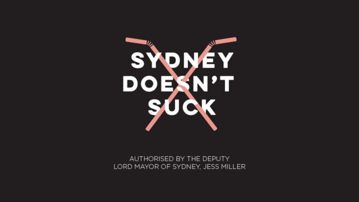 Sydney Launches #SydneyDoesntSuck Online Video by Paper Moose Against Plastic Straws