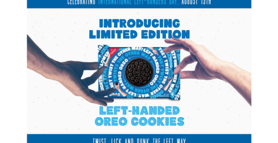 OREO Launches Left Handed Cookie Pack for #LeftHandersDay