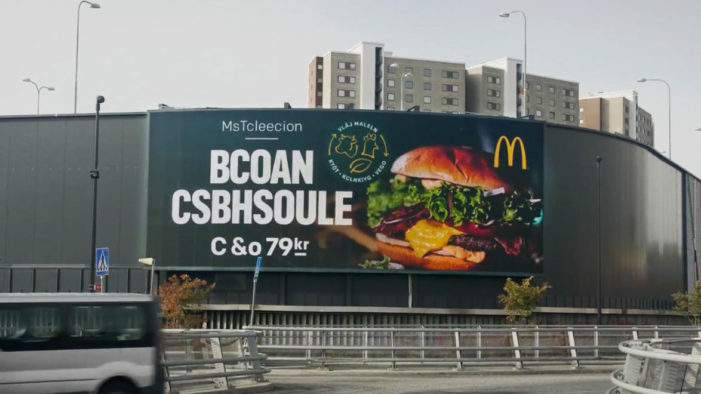 Nord DDB’s New Billboard for McDonald’s Visualises Dyslexia to Help Raise Awareness