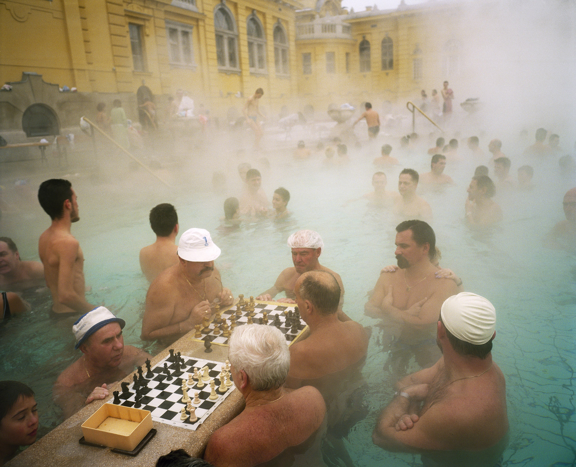 HUNGARY. Budapest. Szechenyi thermal baths. Taken in the New Year. 2000.
