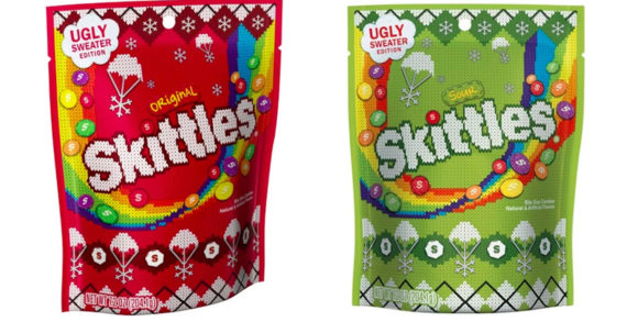 These Skittles Christmas Ugly Sweater Packages Are Super Sweet Stocking Stuffers