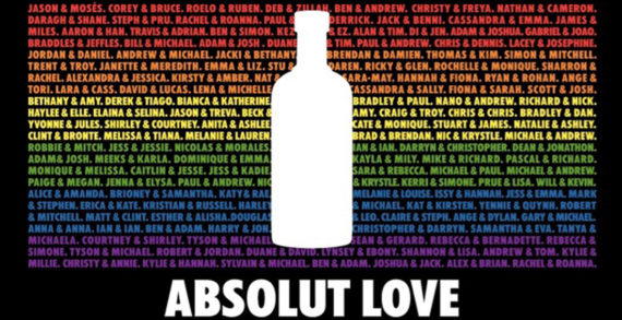 Absolut Celebrates Australian Marriage Equality in ‘Absolute Love’ Campaign by Cummins&Partners