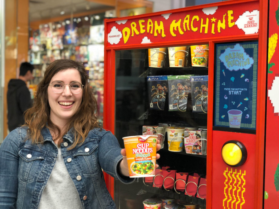 New Nissin Cup Noodles Vending Machines Use Instagram as Currency in the US FAB News