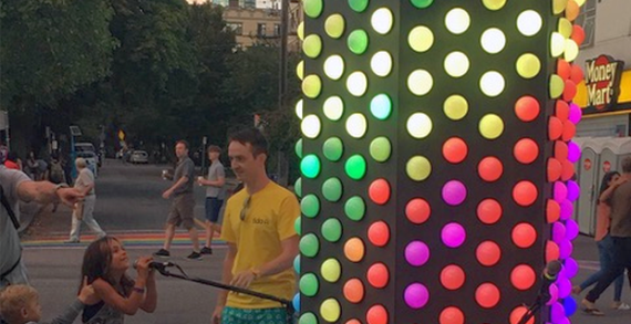 Skittles Celebrates Vancouver Pride with a Towering Interactive Light Installation