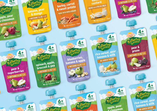 PZ Cusson’s baby food brand Rafferty’s Garden relaunches with new branding and packaging by WhatCameNext_