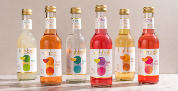 Highball Alcohol-Free Cocktails served with branding by Path