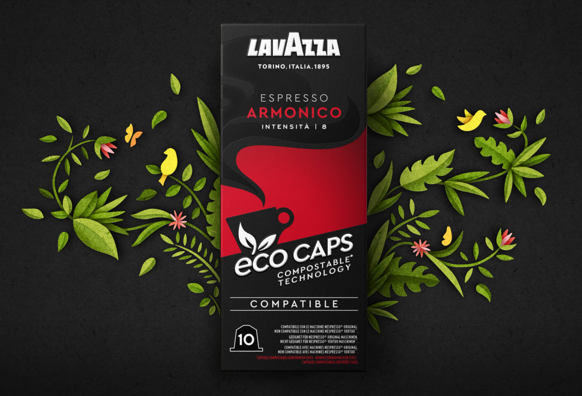 Lavazza Compostable Capsules Leaves