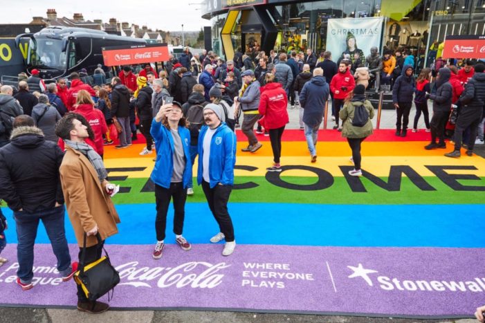 Coca-Cola Unveils Giant Rainbow Welcome Mats At Premier League Stadia To Highlight That Football Is For Everyone